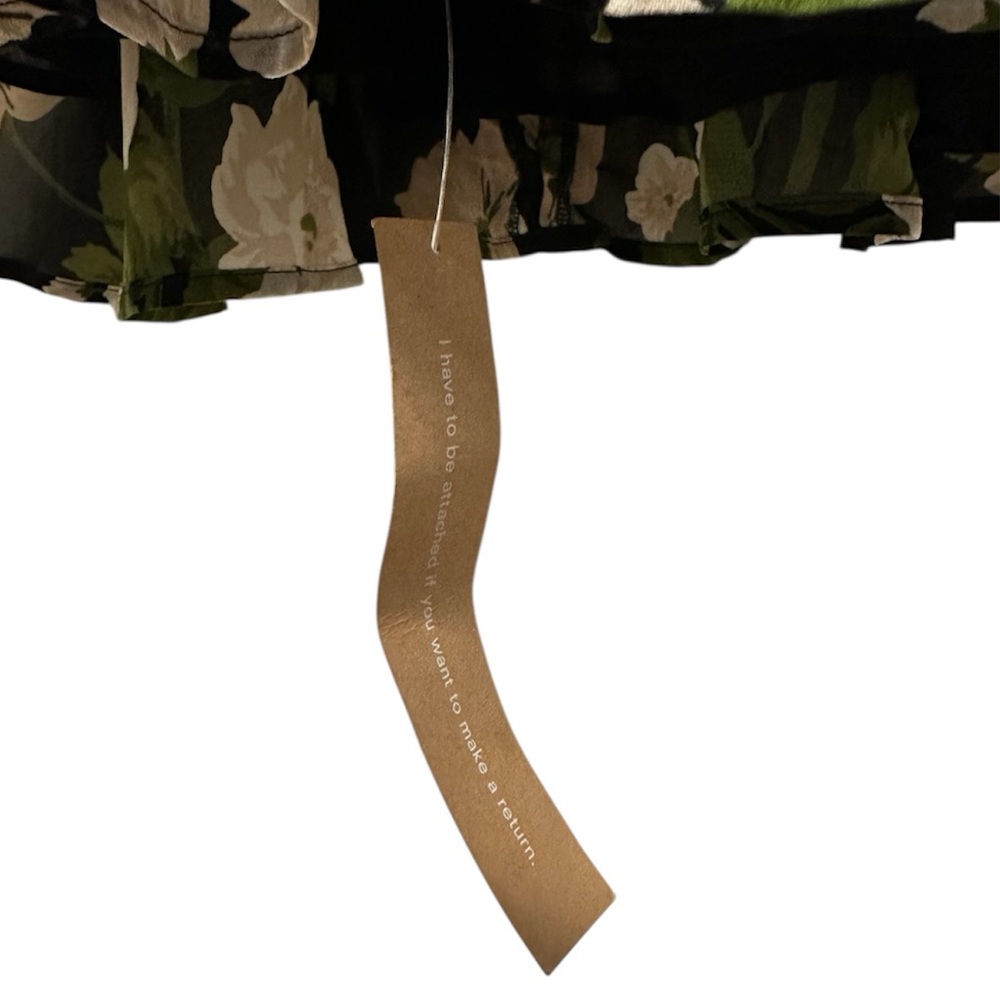 Reformation Andee Floral Halter Maxi Dress in Raven Open Back Slit Size 2 NWT - Picture 9 of 15